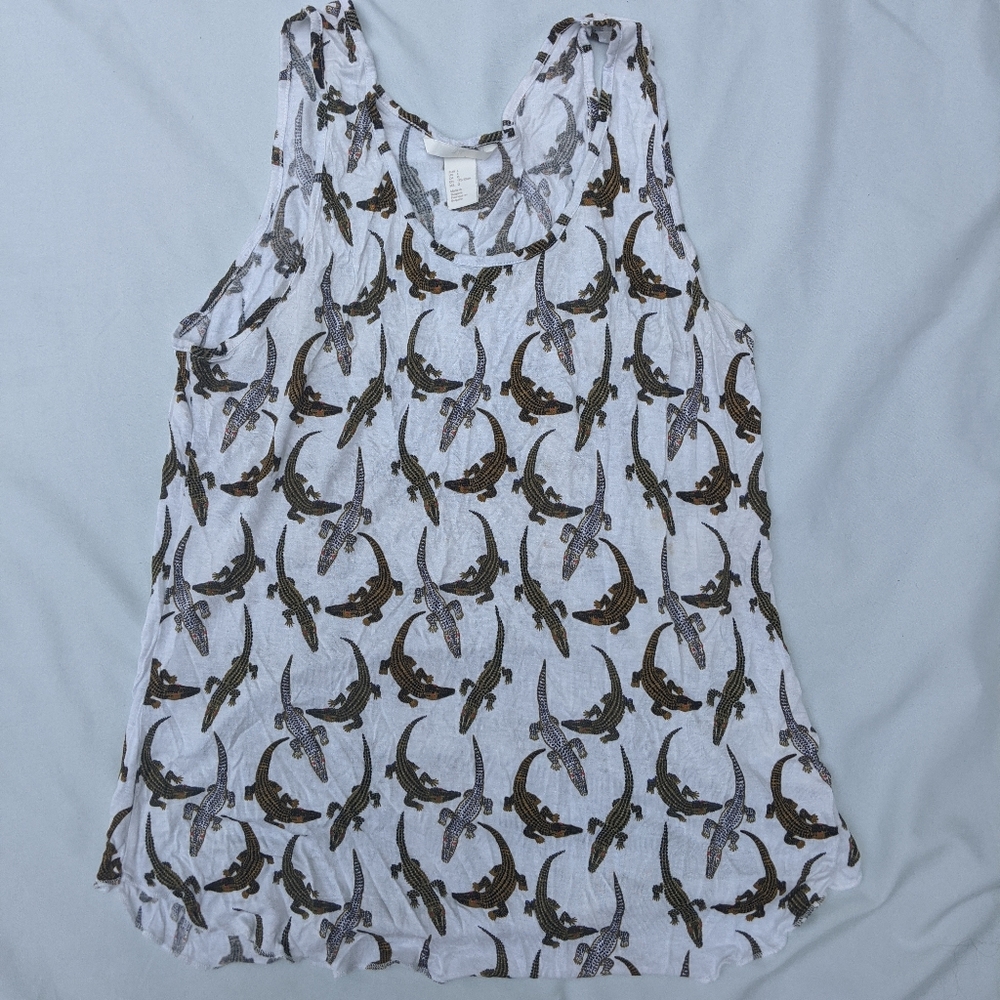 H&M Alligator Print Tank Top